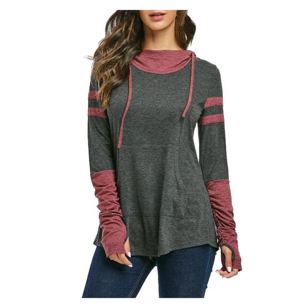 women's hoodies & sweatshirts vintage hooded sweatshirt women casual ruched sleeve patchwork long pocket pullover ladies fitness, Black
women's hoodies & sweatshirts vintage hooded sweatshirt women casual ruched sleeve patchwork long pocket pullover ladies fitness, Black