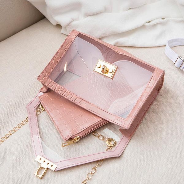 evening bags crocodile pattern jelly women's shoulder bag 2021 summer autumn transparent handbag personality lock chain small square
evening bags crocodile pattern jelly women's shoulder bag 2021 summer autumn transparent handbag personality lock chain small square