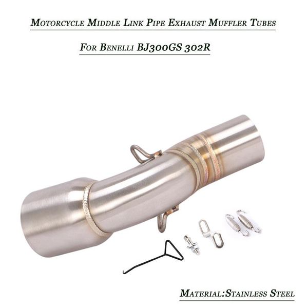 motorcycle exhaust system middle pipe lossless catalyst with 51mm muffler silp on for benelli bj300gs 302r refit
motorcycle exhaust system middle pipe lossless catalyst with 51mm muffler silp on for benelli bj300gs 302r refit