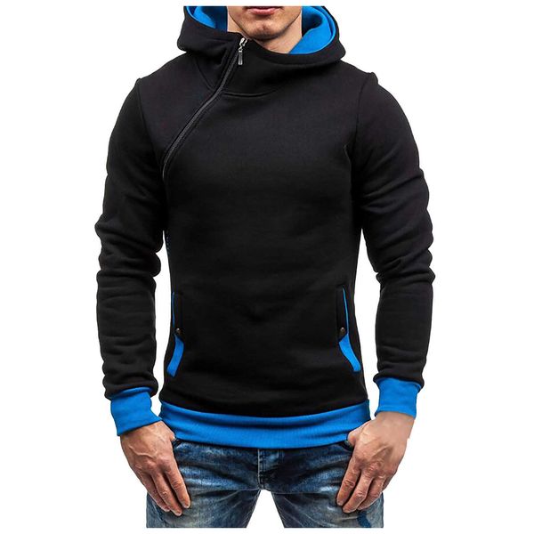 men's long sleeved hoodie, casual sportswear, solid color, zipper, pocket, slim fit, autumn and winter, Black
men's long sleeved hoodie, casual sportswear, solid color, zipper, pocket, slim fit, autumn and winter, Black