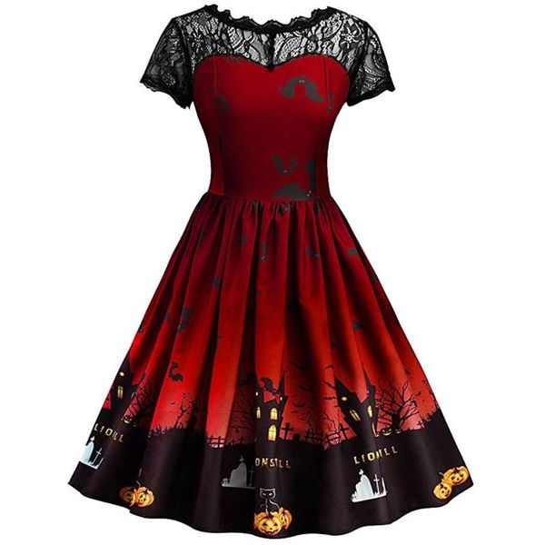 casual dresses halloween costume for women fashion print lace short sleeve vintage gown evening party dress disfraces de, Black;gray
casual dresses halloween costume for women fashion print lace short sleeve vintage gown evening party dress disfraces de, Black;gray
