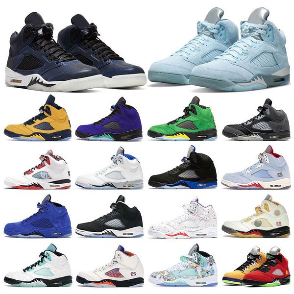 5 mens sneakers basketball shoes 5s bluebird racer blue raging bull alternate grape oregon oreo michigan suede women sports trainers, White;red
5 mens sneakers basketball shoes 5s bluebird racer blue raging bull alternate grape oregon oreo michigan suede women sports trainers, White;red