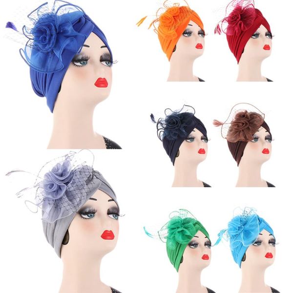 beanie/skull caps lastest feather flower turban bonnet for women muslim headscarf wedding party headwear turbante hat beanies skullie, Blue;gray
beanie/skull caps lastest feather flower turban bonnet for women muslim headscarf wedding party headwear turbante hat beanies skullie, Blue;gray