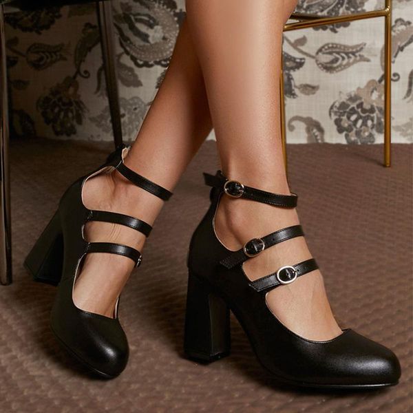 boots women's pumps fashion spring 2021 mary janes round toe buckle strap woman square heels shoes ladies casual female footwear, Black
boots women's pumps fashion spring 2021 mary janes round toe buckle strap woman square heels shoes ladies casual female footwear, Black