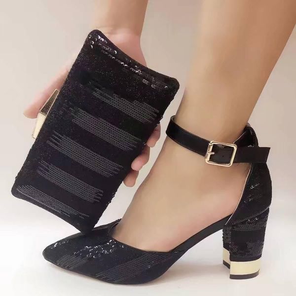 dress shoes fashionable black women pumps with sequins decoration african match handbag set v073-5,heel 8cm
dress shoes fashionable black women pumps with sequins decoration african match handbag set v073-5,heel 8cm