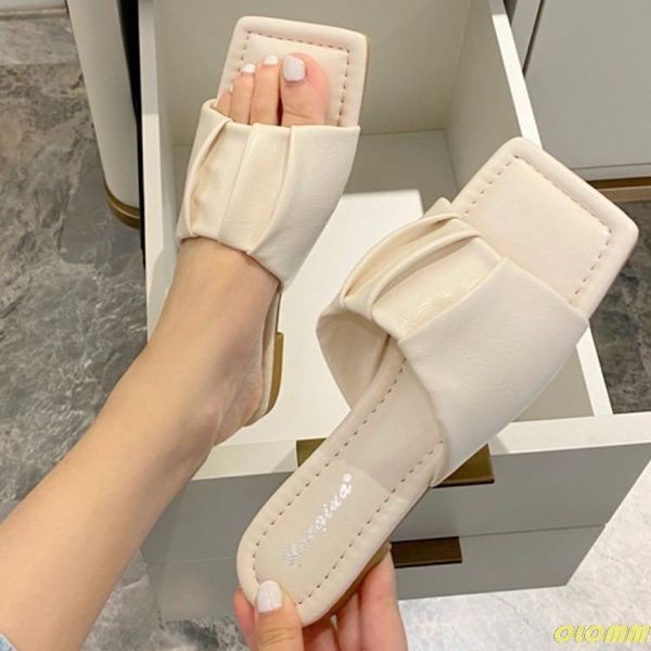 slippers 2021 design square toe thin high heel women sandals fashion slip on slides summer shoe mule pleated massage outsole, Black
slippers 2021 design square toe thin high heel women sandals fashion slip on slides summer shoe mule pleated massage outsole, Black