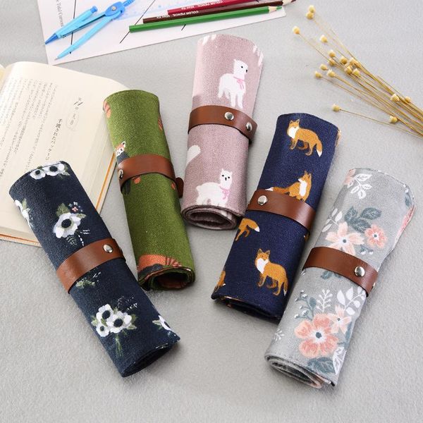 casual women cosmetic bag pencil case canvas stationery print professional for brush storage makeup box holder bags & cases
casual women cosmetic bag pencil case canvas stationery print professional for brush storage makeup box holder bags & cases