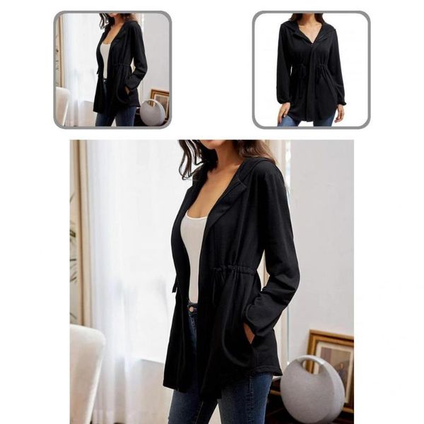 women's jackets coat lantern sleeve attractive waist tied lace-up zipper cardigan, Black;brown
women's jackets coat lantern sleeve attractive waist tied lace-up zipper cardigan, Black;brown