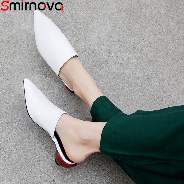 dress shoes smirnova fashion summer woman pointed toe shallow genuine leather women slingback med heels 2021, Black
dress shoes smirnova fashion summer woman pointed toe shallow genuine leather women slingback med heels 2021, Black