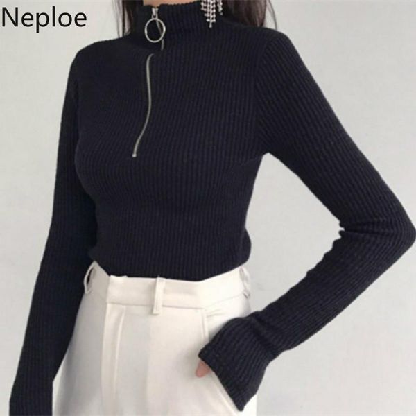 neploe zipper turtleneck women knitted pullovers stretch slim 2021 autumn winter basic pull femme korean thin sweater 6b156 women's swe, White;black
neploe zipper turtleneck women knitted pullovers stretch slim 2021 autumn winter basic pull femme korean thin sweater 6b156 women's swe, White;black