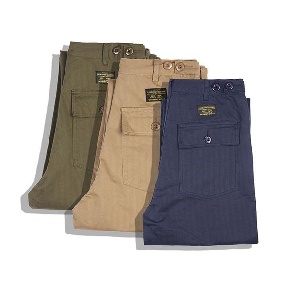 men's pants brand american retro military cargo men spring autumn workwear khaki casual male pockets herringbone trousers, Black
men's pants brand american retro military cargo men spring autumn workwear khaki casual male pockets herringbone trousers, Black