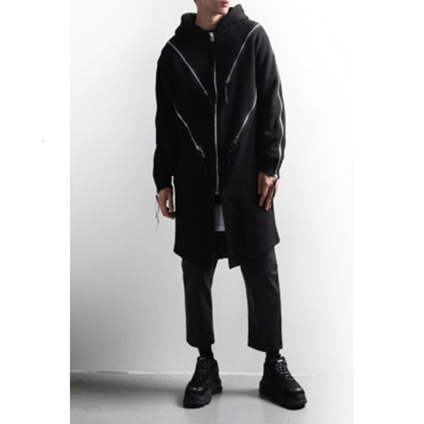 s-4xl early spring zip-hop decoration loose trend with hood long personality jacket in male fashion cardigan dhzc, Black
s-4xl early spring zip-hop decoration loose trend with hood long personality jacket in male fashion cardigan dhzc, Black