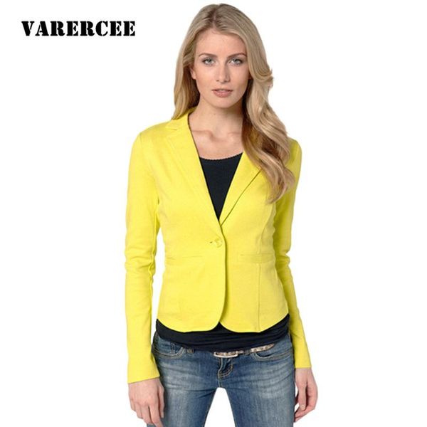 women's suits & blazers varercee short women blazer and jackets 2021 spring autumn casual notced long sleeve single button yellow, White;black
women's suits & blazers varercee short women blazer and jackets 2021 spring autumn casual notced long sleeve single button yellow, White;black