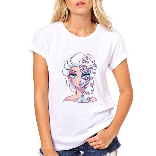 women's t-shirt women hipster short sleeve t-shirts summer novelty series fashion o-neck female tees princess sugar skull, White
women's t-shirt women hipster short sleeve t-shirts summer novelty series fashion o-neck female tees princess sugar skull, White