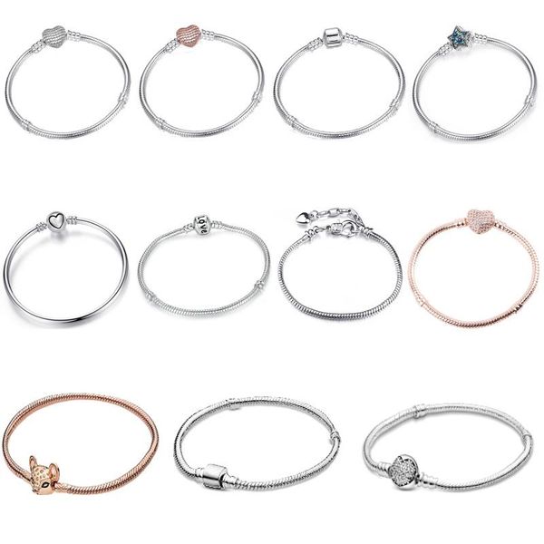 link, chain classic silver color snake base bracelet fit original european charm love bracelets women diy jewelry gifts, Black
link, chain classic silver color snake base bracelet fit original european charm love bracelets women diy jewelry gifts, Black