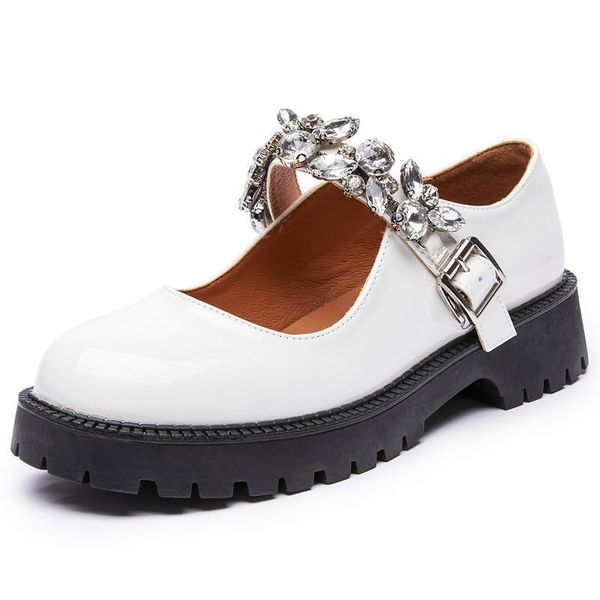 dress shoes mary jane ladies rhinestones 2021 latest summer shin patent leather women loafers trend british style platform girl, Black
dress shoes mary jane ladies rhinestones 2021 latest summer shin patent leather women loafers trend british style platform girl, Black