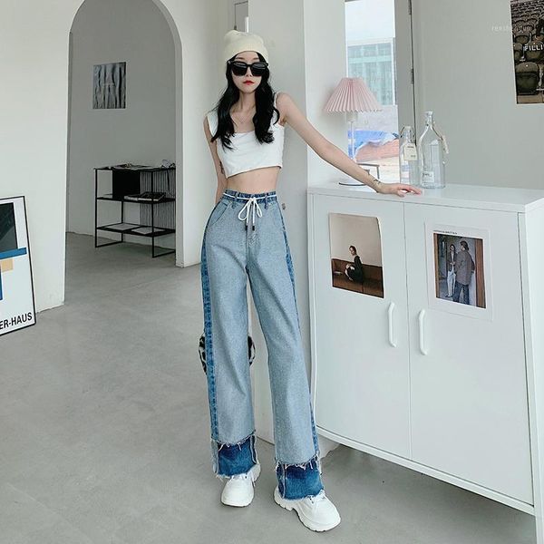 women's pants & capris 2021 retro hong kong high waist plus size jeans straight wide legs all-match pipe, Black;white
women's pants & capris 2021 retro hong kong high waist plus size jeans straight wide legs all-match pipe, Black;white