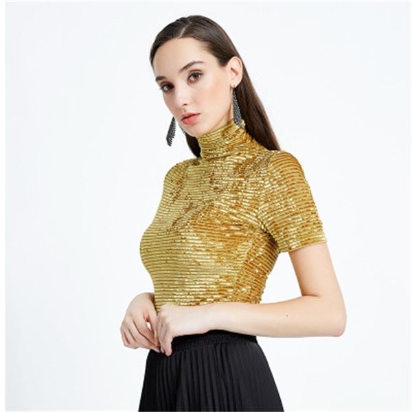 women fashion high neck gold velvet t-shirts slim short sleeve ladies basic t-shirt casual summer fashion slim fitting clothing, White
women fashion high neck gold velvet t-shirts slim short sleeve ladies basic t-shirt casual summer fashion slim fitting clothing, White
