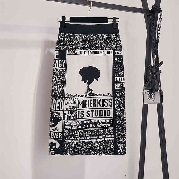 skirt spring fall fashions high waist printed letters knitted knee-length women's skirts 449b, Black
skirt spring fall fashions high waist printed letters knitted knee-length women's skirts 449b, Black