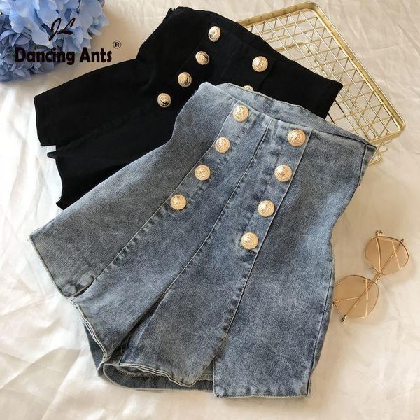 women shorts high waist slim jeans korean street vintage solid double breasted female denim pants 2021 summer women's, White;black
women shorts high waist slim jeans korean street vintage solid double breasted female denim pants 2021 summer women's, White;black