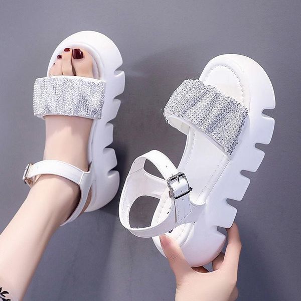 dress shoes women slippers summer red 2021 flat sandals sandales femmes sandalias, Black