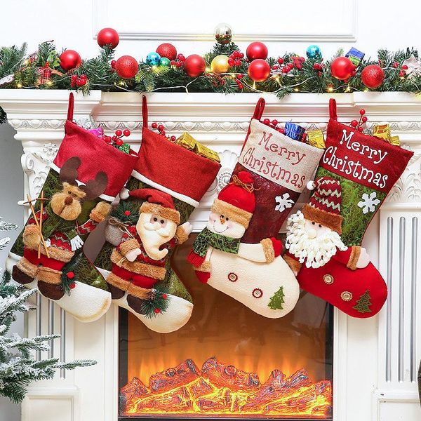 christmas decorations large stockings socks with snowman santa elk bear xmas candy gift bag fireplace tree decoration year
christmas decorations large stockings socks with snowman santa elk bear xmas candy gift bag fireplace tree decoration year