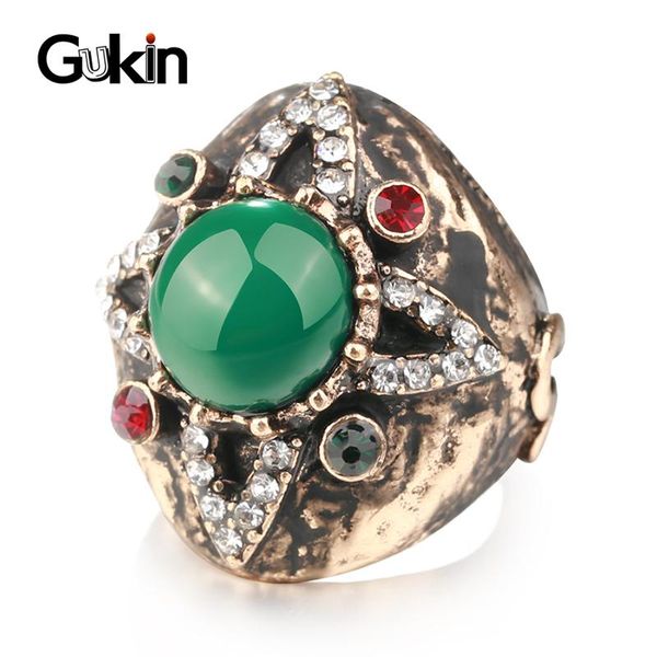 cluster rings gukin lndia jewelry antique for women fashion vintage gold color green crystal punk ring valentine gift, Golden;silver
cluster rings gukin lndia jewelry antique for women fashion vintage gold color green crystal punk ring valentine gift, Golden;silver