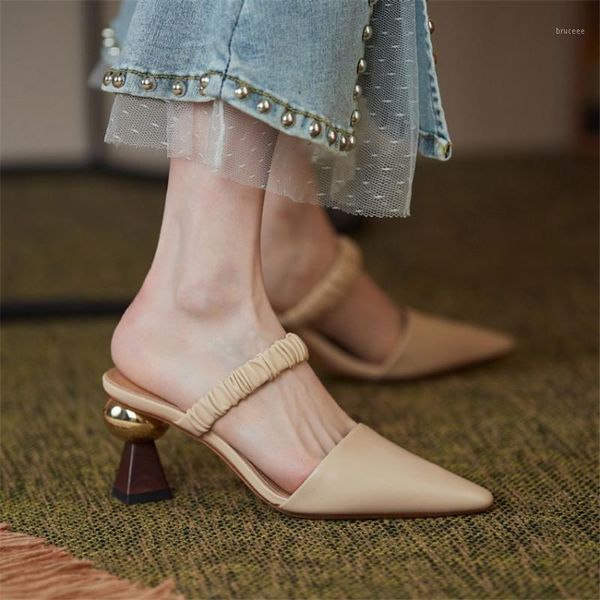 slippers pxelena designer strange high heels mules real genuine leather modern 2021 summer date fashion party slides outdoor 401, Black
slippers pxelena designer strange high heels mules real genuine leather modern 2021 summer date fashion party slides outdoor 401, Black