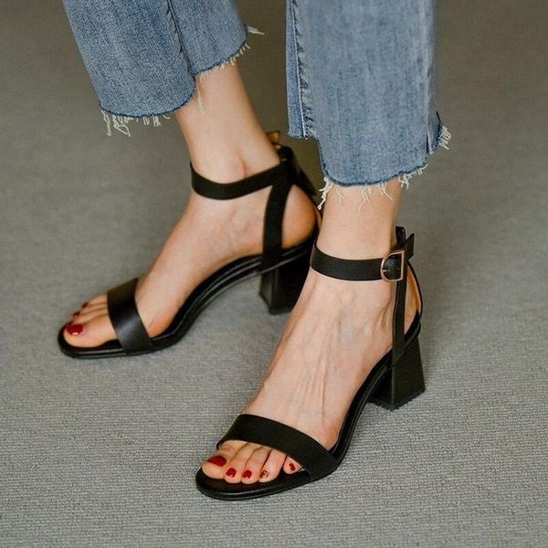 sandals women summer leather ladies high heels party pumps female casual wedding buckle strap platform shallow, Black
sandals women summer leather ladies high heels party pumps female casual wedding buckle strap platform shallow, Black