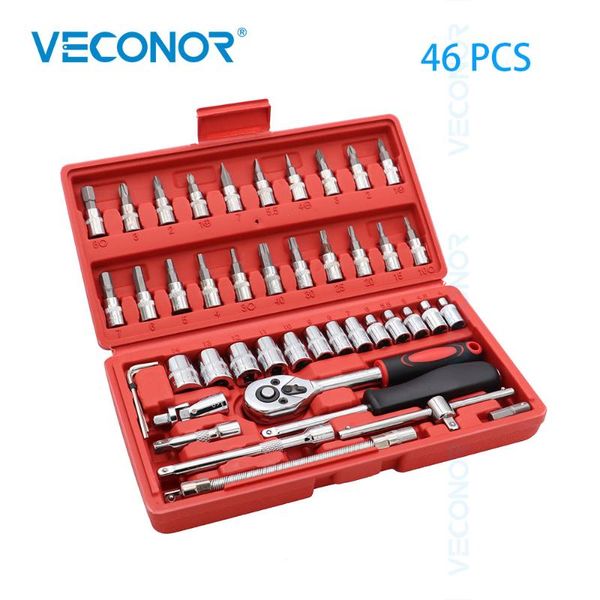 sockets set ratchet socket wrench 1/4" drive screwdriver bit key household universal repair tools hand
sockets set ratchet socket wrench 1/4" drive screwdriver bit key household universal repair tools hand
