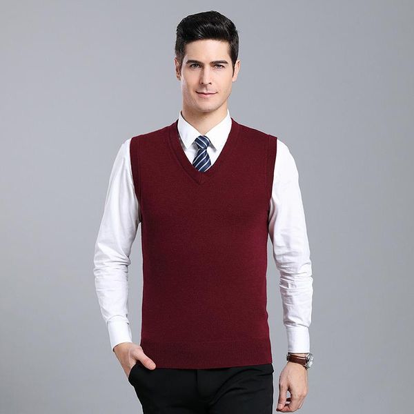 men's vests winter slim fit sleeveless pure 100% cashmere knitting pullover business casual sweater vest v-neck solid color, Black;white
men's vests winter slim fit sleeveless pure 100% cashmere knitting pullover business casual sweater vest v-neck solid color, Black;white