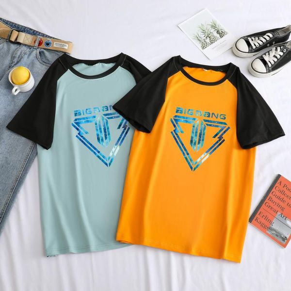 men's t-shirts summer men kpop tshirt short sleeve hit color splicing casual korean bigbang fan support t shirt streetwear cloth, White;black
men's t-shirts summer men kpop tshirt short sleeve hit color splicing casual korean bigbang fan support t shirt streetwear cloth, White;black