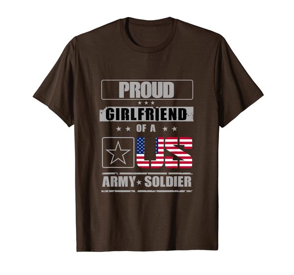 proud us army soldier girlfriend t-shirt, White;black 
proud us army soldier girlfriend t-shirt, White;black