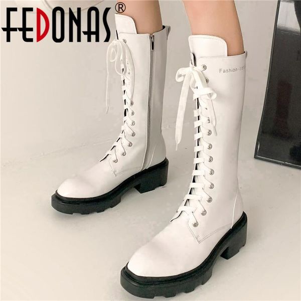 boots fedonas motorcycle fashion cross-tied women knee-high genuine leather casual thick heels autumn winter shoes woman, Black
boots fedonas motorcycle fashion cross-tied women knee-high genuine leather casual thick heels autumn winter shoes woman, Black