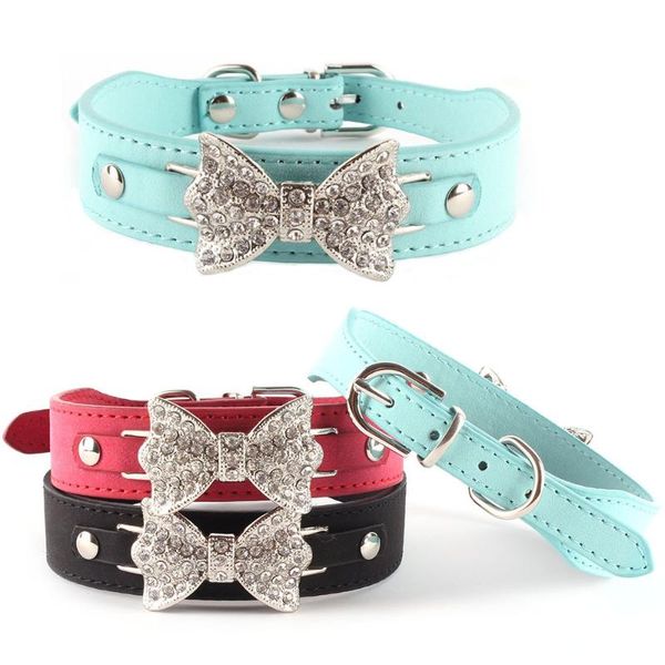 dog collar bling crystal bowknot leather pet puppy choker cat necklace xs s m chihuahua yorkie maltese pomeranian collars & leashes
dog collar bling crystal bowknot leather pet puppy choker cat necklace xs s m chihuahua yorkie maltese pomeranian collars & leashes