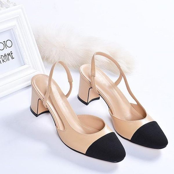summer color matching thick heel shallow hollow heels sandals, Black 
summer color matching thick heel shallow hollow heels sandals, Black