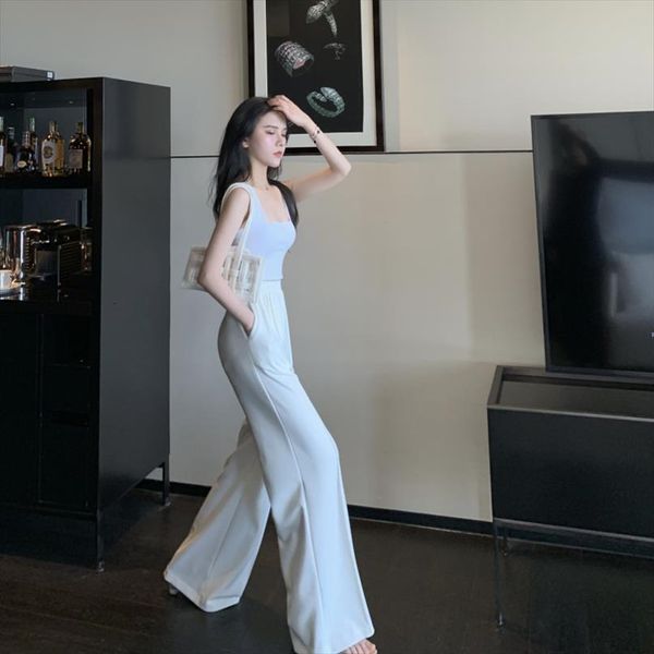 summer wide leg casual women pant elastic high waist fashion loose long trousers femme, Black;white
summer wide leg casual women pant elastic high waist fashion loose long trousers femme, Black;white
