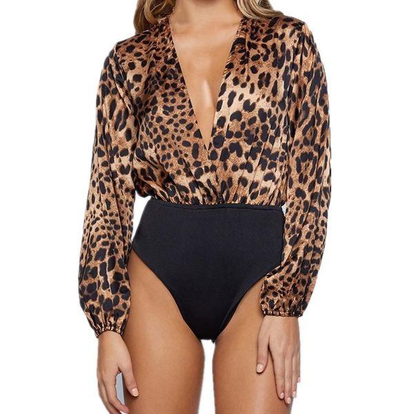 women's jumpsuits & rompers plus size women leopard print bodysuit long sleeve deep v neck slim fit party club fashion vintage leotard, Black;white
women's jumpsuits & rompers plus size women leopard print bodysuit long sleeve deep v neck slim fit party club fashion vintage leotard, Black;white
