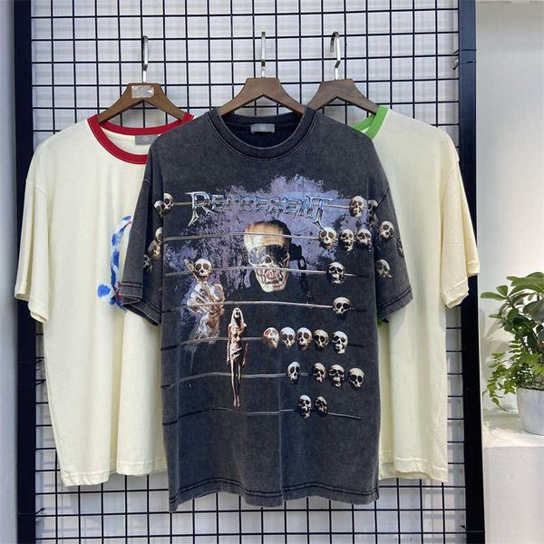 men's t-shirts present short sleeve summer loose and worn print destroys electric rap youth t-shirt, White;black
men's t-shirts present short sleeve summer loose and worn print destroys electric rap youth t-shirt, White;black