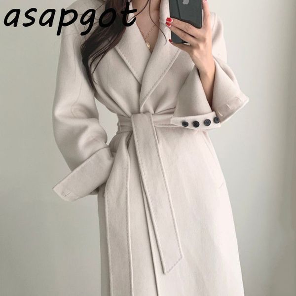 thick winter coats & jackets wool blends chic ol gentle wind lapel straight slim lace up waist apricot woolen coat long black 210429
thick winter coats & jackets wool blends chic ol gentle wind lapel straight slim lace up waist apricot woolen coat long black 210429