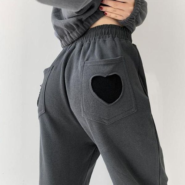 women's pants & capris autumn women love pocket design sweatpants fashion solid lace up stretch waist trousers casual loose wide leg, Black;white
women's pants & capris autumn women love pocket design sweatpants fashion solid lace up stretch waist trousers casual loose wide leg, Black;white