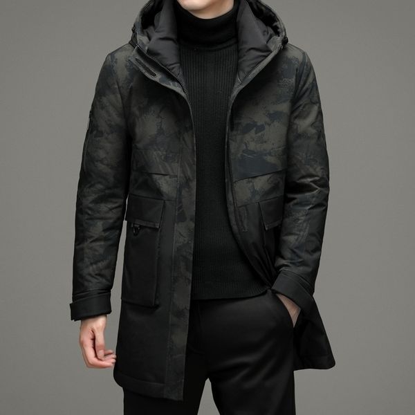 men's down jacket new fashion hooded camouflage youth medium and long white duck winter warm, Red
men's down jacket new fashion hooded camouflage youth medium and long white duck winter warm, Red