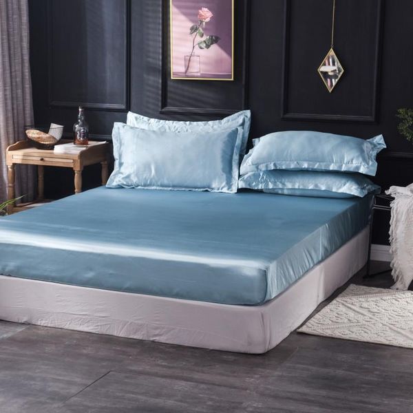 sheets & sets 1pc satin silk fitted sheet with elastic band soft solid color bed cover (no cases)full queen king size home linens
sheets & sets 1pc satin silk fitted sheet with elastic band soft solid color bed cover (no cases)full queen king size home linens