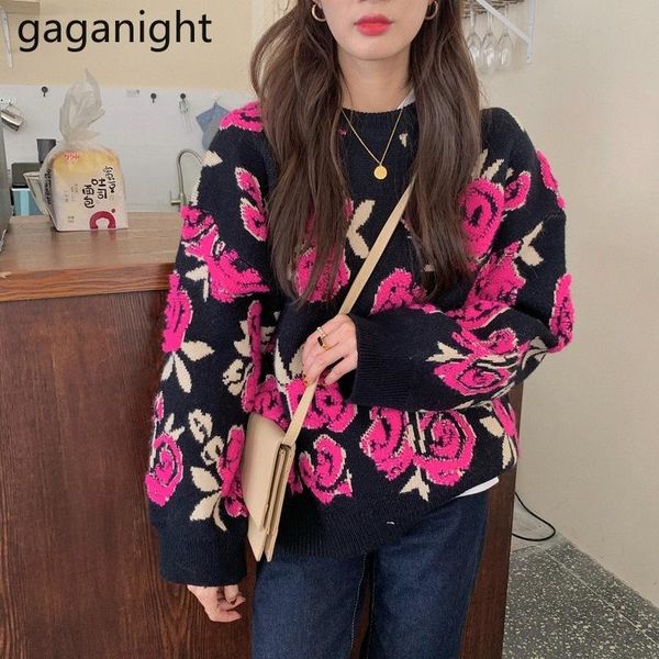 sweater women 2021 autumn winter korean chic floral o-neck pullovers sweaters casual loose knitted outwear women's, White;black
sweater women 2021 autumn winter korean chic floral o-neck pullovers sweaters casual loose knitted outwear women's, White;black