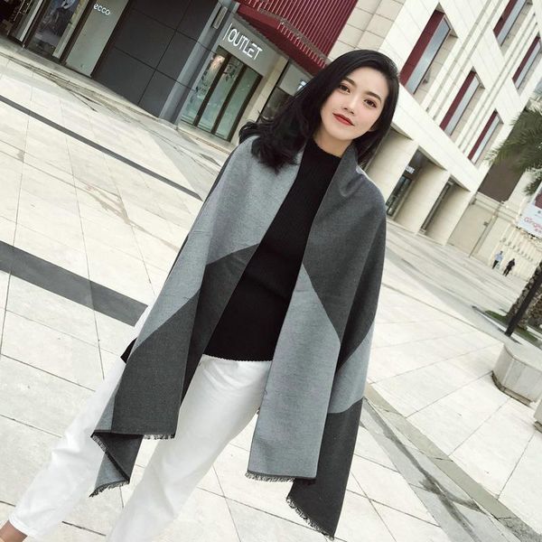 scarves autumn and winter 2-sided geometry imitation cashmere scarf women fashion warm thickened neck air conditioning shawl, Blue;gray
scarves autumn and winter 2-sided geometry imitation cashmere scarf women fashion warm thickened neck air conditioning shawl, Blue;gray