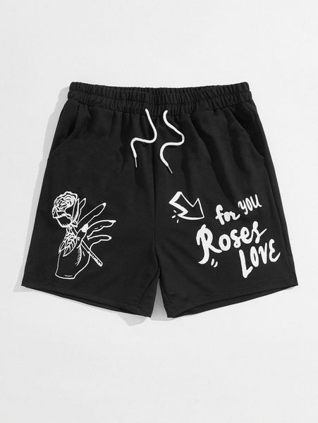 romwe guys floral & letter drawstring shorts h0jp#, Black
romwe guys floral & letter drawstring shorts h0jp#, Black