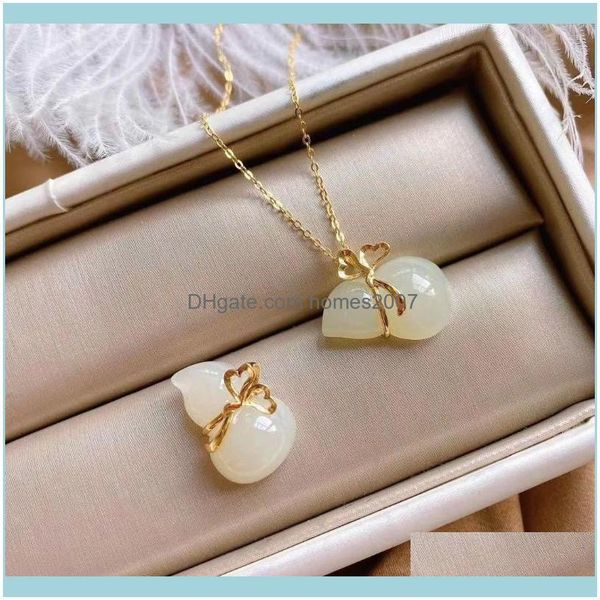 necklaces & pendants jewelrysier inlaid natural hetian white chalcedony gourd pendant necklace small and fresh fairy charm womens brand jewe, Silver
necklaces & pendants jewelrysier inlaid natural hetian white chalcedony gourd pendant necklace small and fresh fairy charm womens brand jewe, Silver