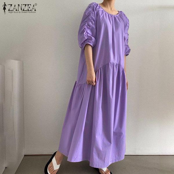 casual dresses zanzea long maxi dress women 2021 female korean style vestidos solid robe femme plus size 5xl summer puff sleeve sundress, Black;gray
casual dresses zanzea long maxi dress women 2021 female korean style vestidos solid robe femme plus size 5xl summer puff sleeve sundress, Black;gray