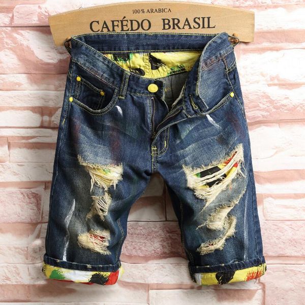 novelty style mens holes denim shorts men knee length short jeans fashion male straight denim shorts casual shorts size 40, White;black
novelty style mens holes denim shorts men knee length short jeans fashion male straight denim shorts casual shorts size 40, White;black