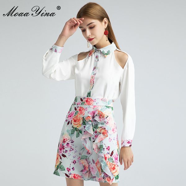 fashion designer set autumn women off shoulder long sleeve blouses +floral print ruffles skirt two-piece suit 210524, White
fashion designer set autumn women off shoulder long sleeve blouses +floral print ruffles skirt two-piece suit 210524, White